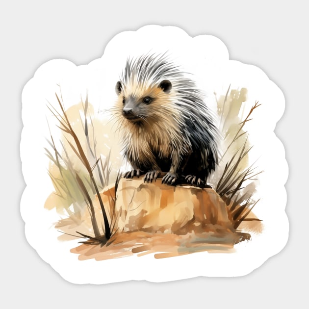 Porcupine Sticker by zooleisurelife